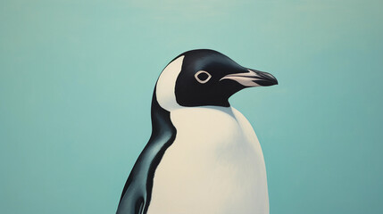 Naklejka premium a cute penguin created by generative AI