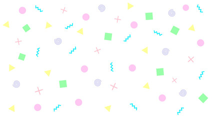 カラフルな幾何学模様の背景イラスト素材
