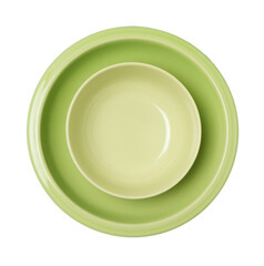 top shot green bowl and plate .