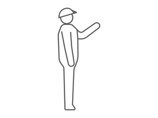 working people icon, illustration of people giving directions