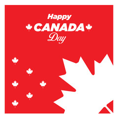 Happy Canada Day celebration poster design