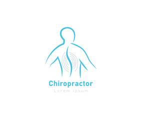 Chiropractor Chiropractic logo design sign 
