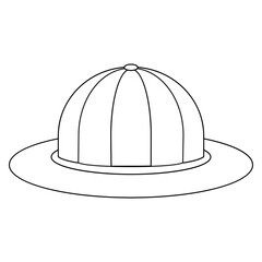 hat outline vector illustration