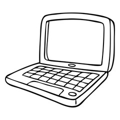 laptop outline illustration