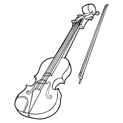 violin outline illustration