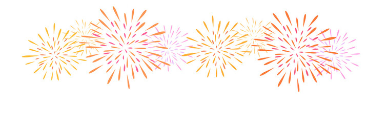 Illustration of fireworks. 打ち上げ花火のイラスト