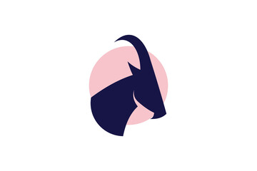 Goat logo design with modern creative style