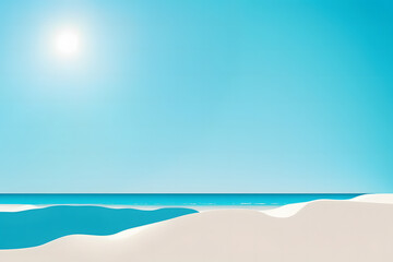 Fototapeta na wymiar Beach Summer Sunny White Blue Background