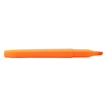 orange highlighter or marker pen, isolated