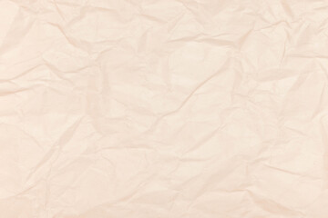 Brown wrinkled wrapping paper. Template for design with copy space