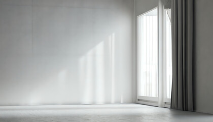 empty room with a window, design, window, house, home, light, AI generated	