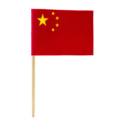 isolated minature flag, country china