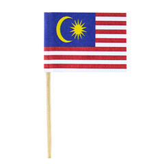 isolated minature flag, country malaysia