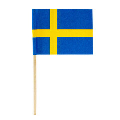 isolated minature flag, country sweden