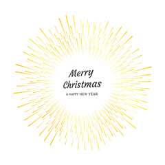 Gold firework with New Year inscription