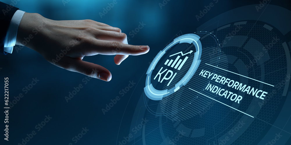 Poster kpi key performance indicator business internet technology concept