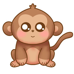 Obraz premium Cute Monkey Illustration