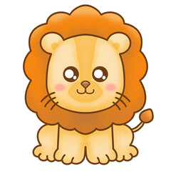 Obraz na płótnie Canvas Cute Lion Illustration