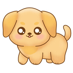 Cute Yellow Dog Illustration