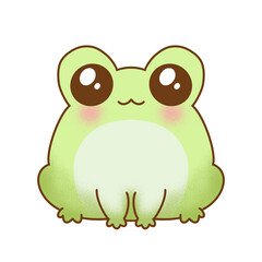 Cute Green Frog Illustration