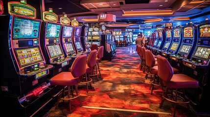 High-stakes gambling with high-limit slots designed to cater to the desires of high rollers. These premium slots feature large maximum bet options. Generated by AI.