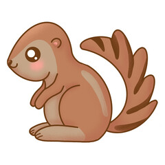 Cute Brown Xerus Illustration