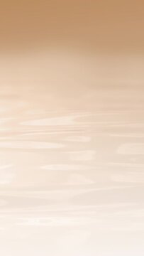 Beige brown gradient milk liquid surface beauty care background loop. Concept 3D animation vertical smooth water motion backplate. Cleansing hydration concept and body care product showcase backdrop.