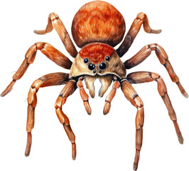 Spider Watercolor Illustration. Generative AI
