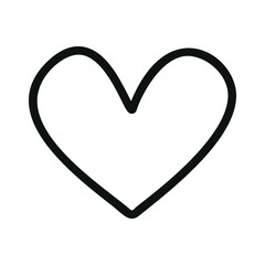 Hand drawn linear vector illustration of hearts