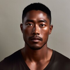 Obraz premium black handsome man. Image generated by AI.