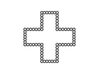 Obraz premium health red cross icon symbol