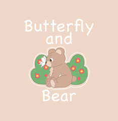 나비와 곰돌이 
butterfly and bear