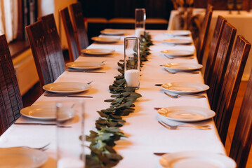 table set for a dinner