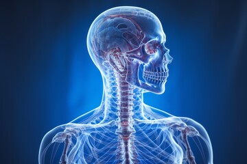Skeleton Abstract Medical Background, Generative AI
