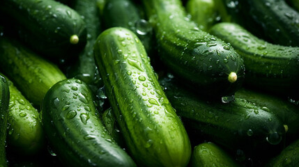 cucumber background collection of healthy food fruit and vegetables, natural background of fresh cucumber representing concept of organic vegetables , healthy eating, fresh ingredient