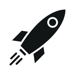 rocket sign symbol vector glyph color icon