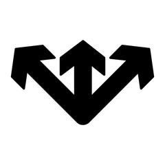 Split Arrow Glyph Icon