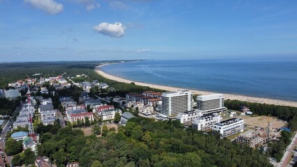 view from the sea Świnoujście Baltic Poland