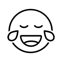 Black line icon for Laughter