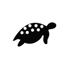 Foto auf Alu-Dibond turtle logo icon © Vectorsoft