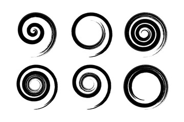 Set of Spiral Design Elements. Abstract Swirl Icons. - 622229845