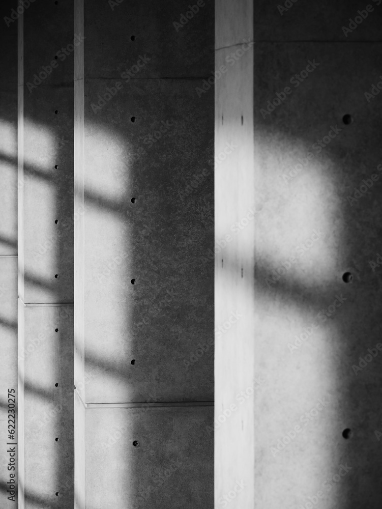 Aufkleber Architecture details Modern Building Concrete columns space perspective Abstract background