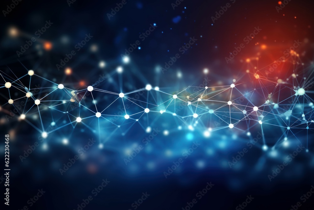 Poster structural connection information dots. generate ai