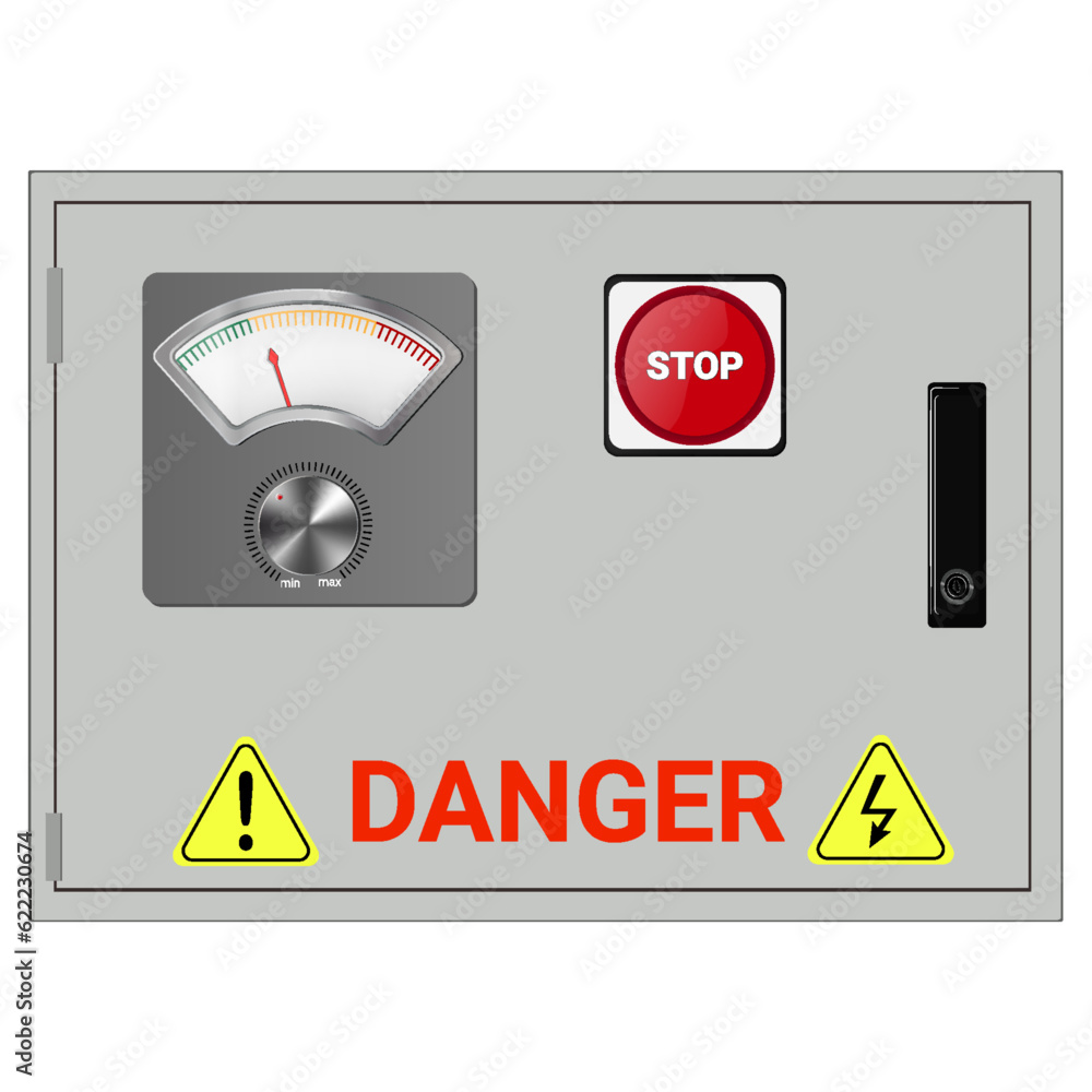 Aufkleber control panel. production control panel and control of computer devices.