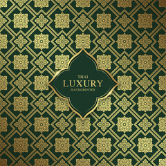 Thai art luxury banner, background pattern decoration for printing, flyers, poster, web, banner, brochure and card