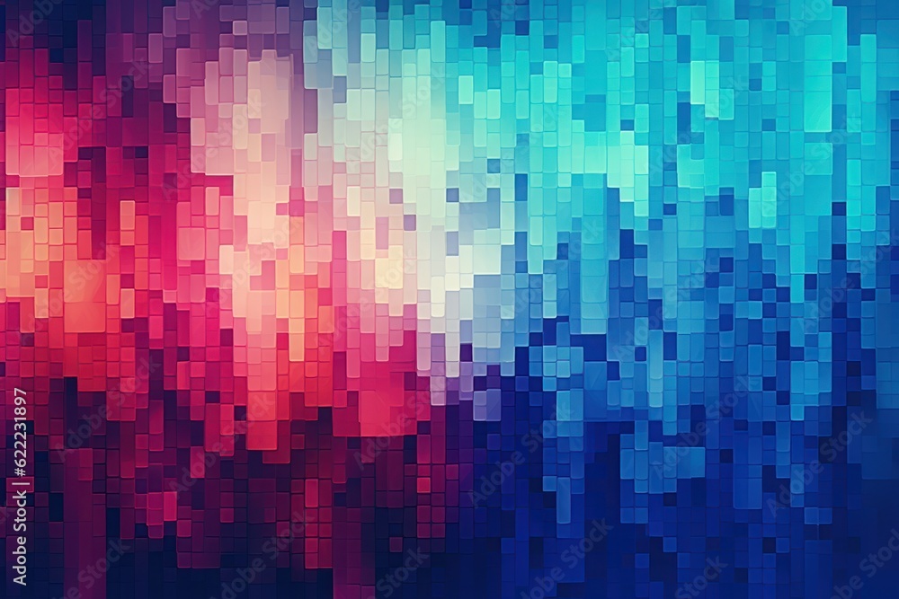 Wall mural Abstract pixel texture style gradient color background. - Wall murals