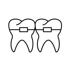 Dental fixation Vector Icon

