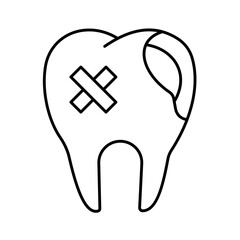 Bad teeth Vector Icon

