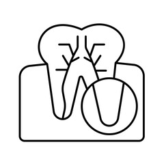 Dental root canal Vector Icon

