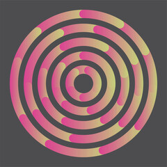 illustration of gradient circles on the dark gray background